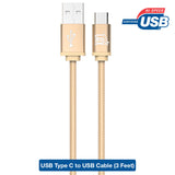 Type C, LAX Gadgets 3 Ft (1M) Braided Cable with Reversible Connector for New Macbook 12 inch, ChromeBook Pixel, Google Nexus 6P / 5X, Asus Zen AiO and Other Devices with USB Type C