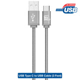 Type C, LAX Gadgets 3 Ft (1M) Braided Cable with Reversible Connector for New Macbook 12 inch, ChromeBook Pixel, Google Nexus 6P / 5X, Asus Zen AiO and Other Devices with USB Type C