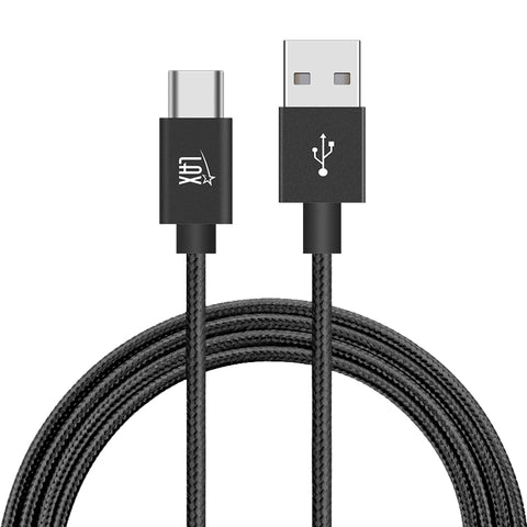 USB-C to USB-A Braided Cable for Smartphones 10 Feet