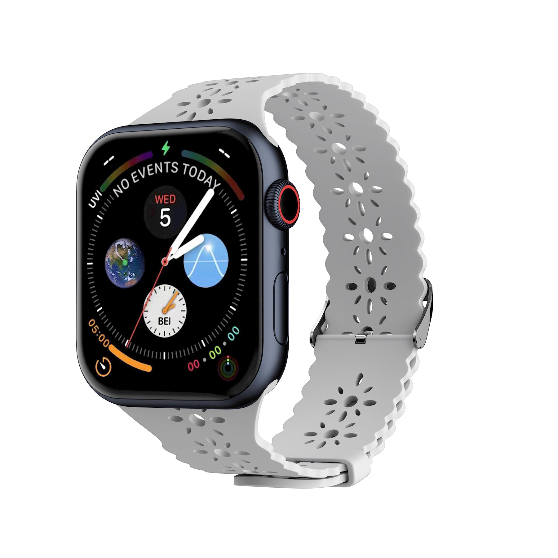 LAX Apple Watch Lace Silicone Band 38mm / 40mm / 41mm White