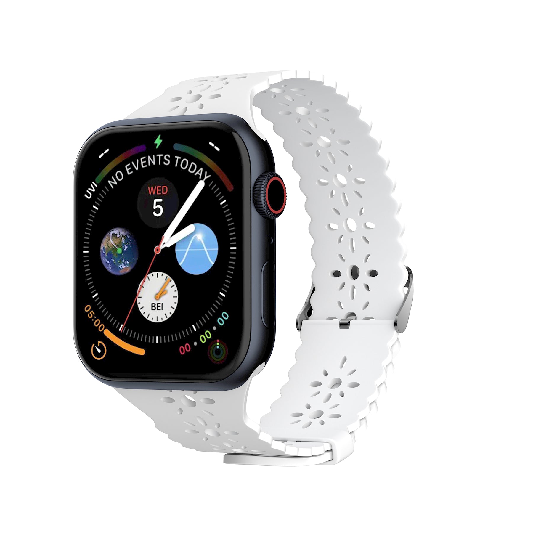 LAX Apple Watch Lace Silicone Band 38mm / 40mm / 41mm White