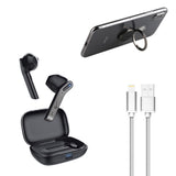 LAUD True Wireless Headphones with Charging Case with 3-Feet iPhone Charging Cable and Phone Ring