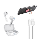LAUD True Wireless Headphones with Charging Case with 3-Feet iPhone Charging Cable and Phone Ring