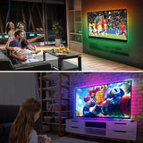 Smart Home Sound Activated Multi-Color LED Light Strip with Remote (2 Pack)