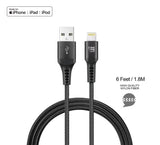 Heavy Duty Braided Nylon Apple MFi Certified Lightning to USB Cable