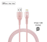 Heavy Duty Braided Nylon Apple MFi Certified Lightning to USB Cable