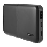 12000mAh Power Bank with Lightning Input Black with  LAX Apple MFi Certified Lightning to USB Cable (10 Feet) - Aqua