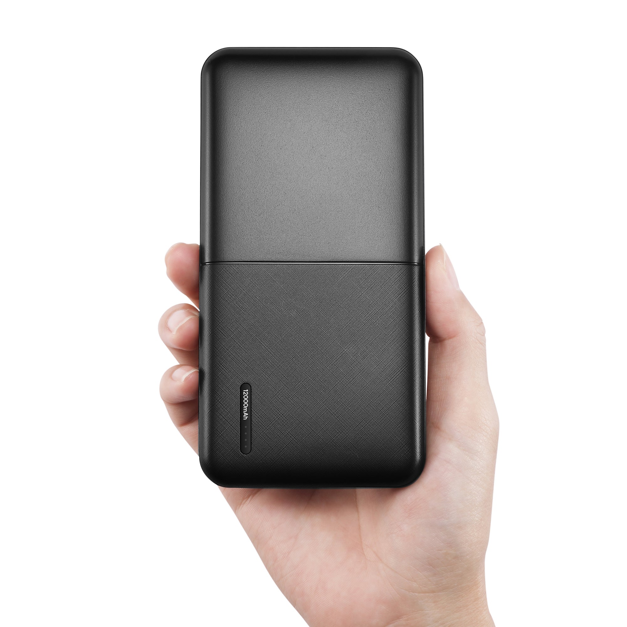 12000mAh Power Bank with Iphone Input Black with  LAX Apple MFi Certified Iphone to USB Cable (10 Feet) - Aqua