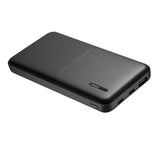 12000mAh Power Bank with Lightning Input Black with  LAX Apple MFi Certified Lightning to USB Cable (10 Feet) - Aqua