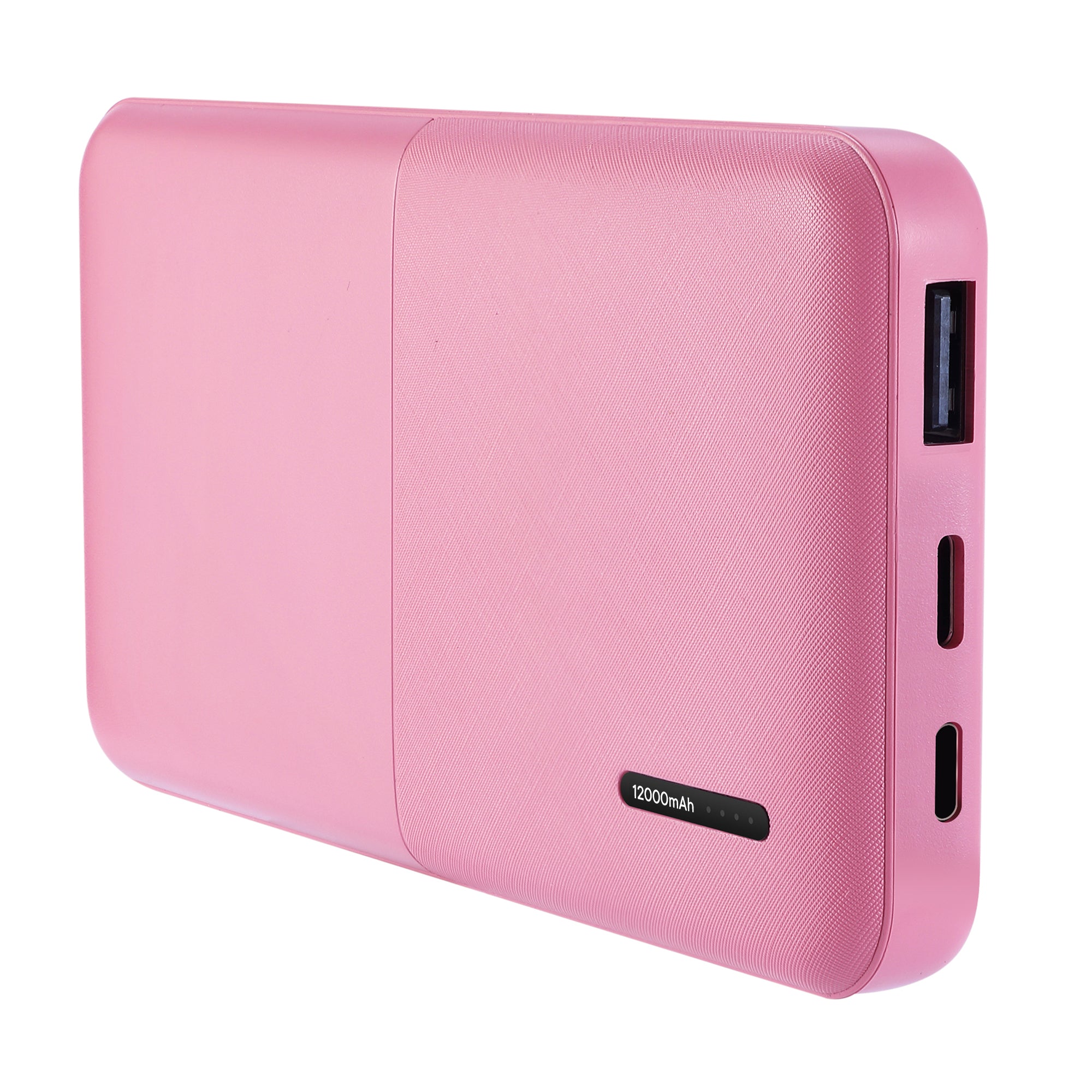 12000mAh Power Bank with Iphone Input Pink with LAX Apple MFi