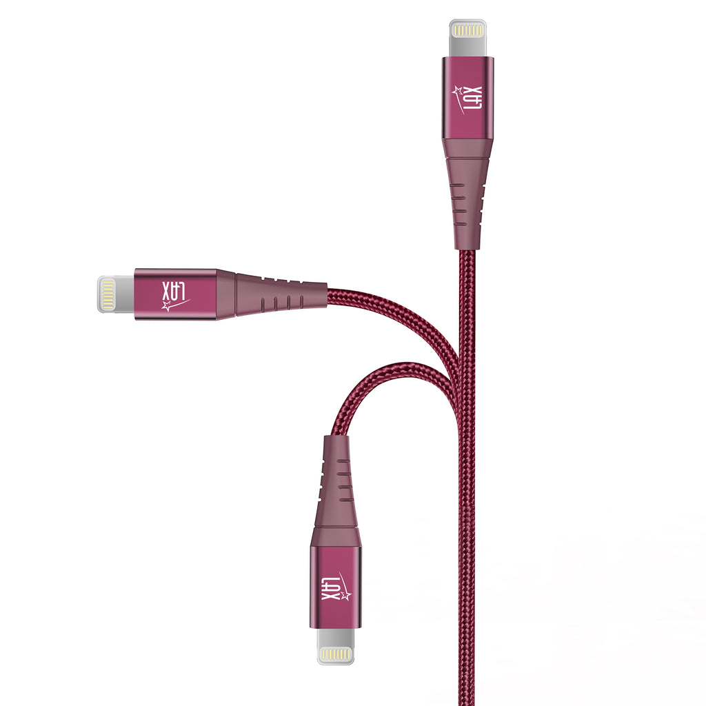 LAX Apple MFi Certified Braided Nylon USB to Iphone Cable - 4 & 10 Feet