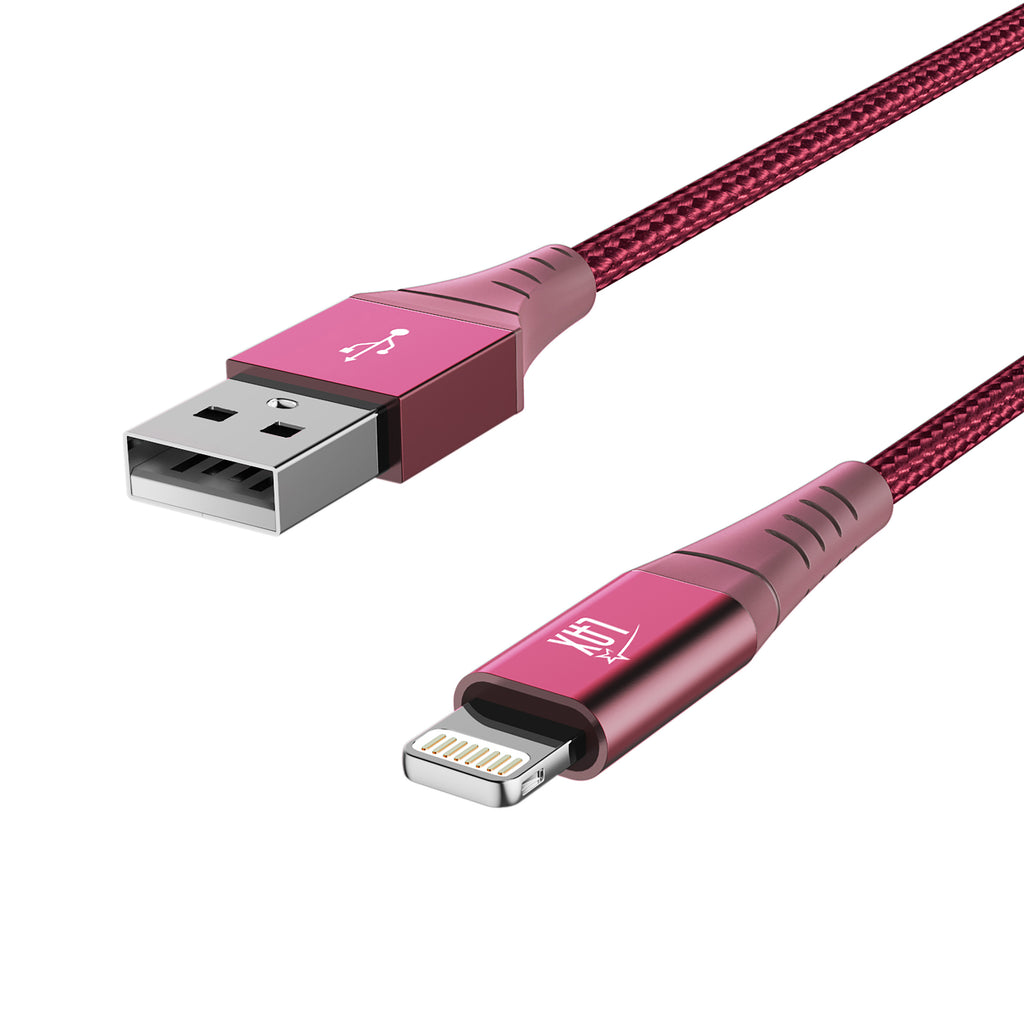 LAX Apple MFi Certified Braided Nylon USB to Iphone Cable - 4 & 10 Feet