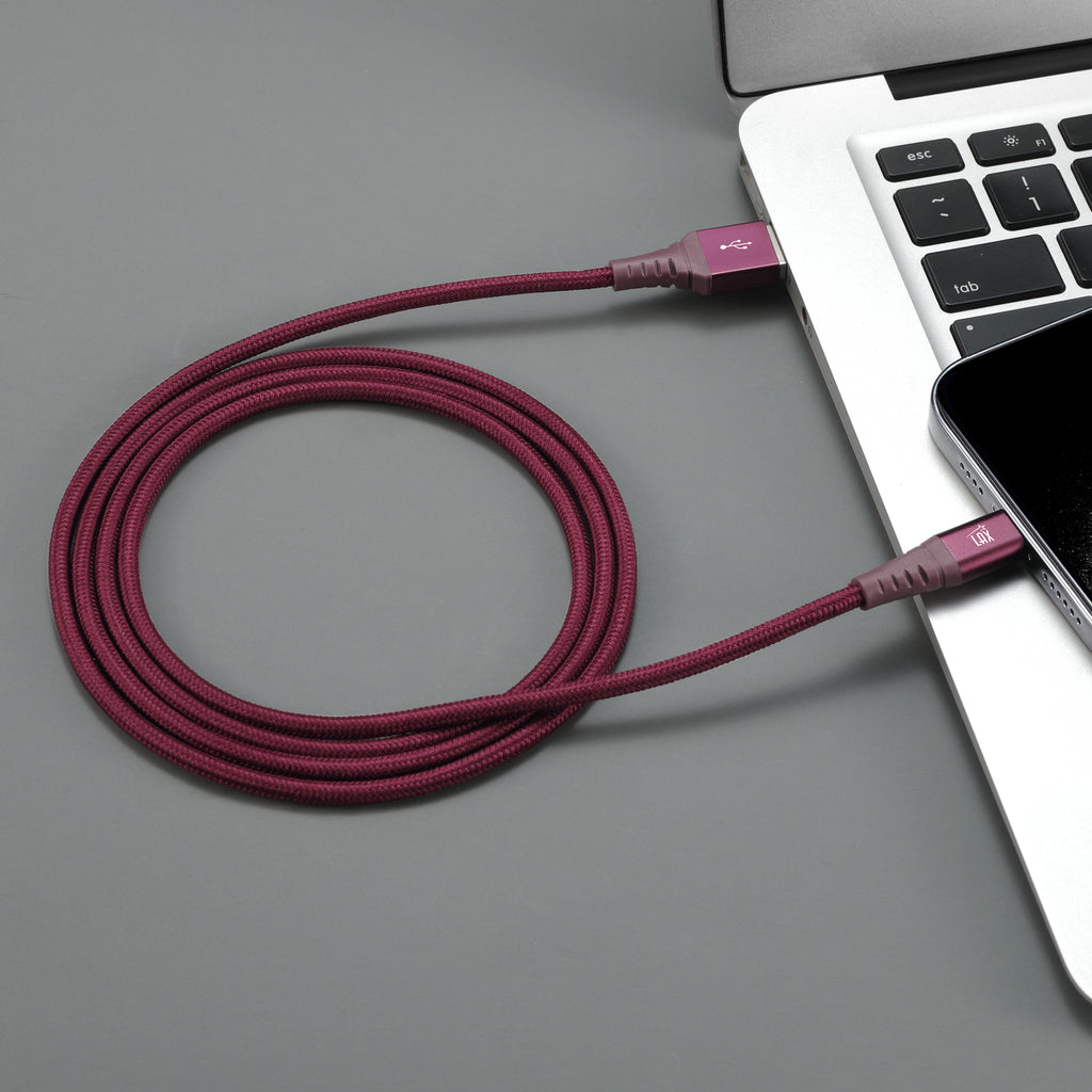 LAX Apple MFi Certified Braided Nylon USB to Iphone Cable - 4 & 10 Feet