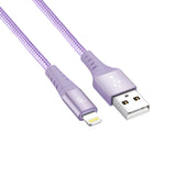 Apple MFi Certified Lightning to Braided Nylon USB Cable - Lilac