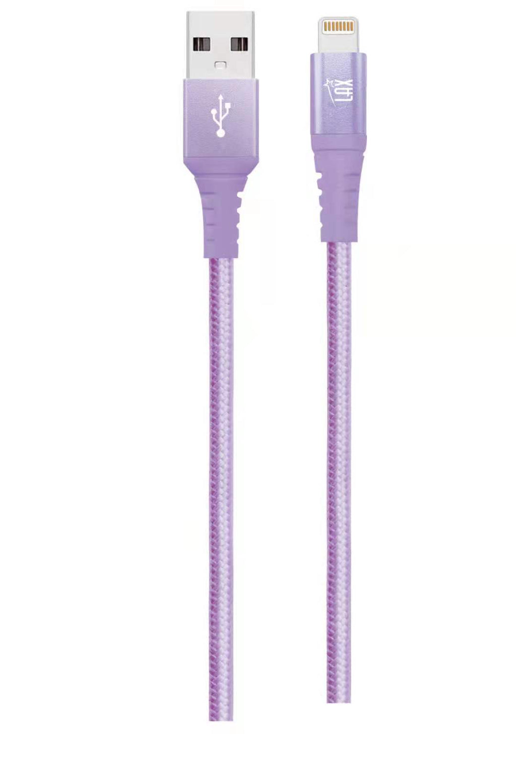 Apple MFi Certified Iphone to Braided Nylon USB Cable - Lilac