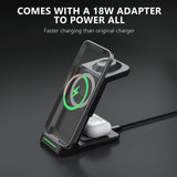 LAX Wireless Charging Stand - 3 in 1 Wireless Charger Fast Charging Dock Station – Compatible with Apple Watches , Airpods 2/Pro, iPhone