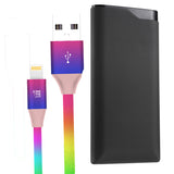 LAX Max Power Bank 20,000mAh  with Apple MFi Certified Lightning to USB Cable (4 Feet) - Rainbow