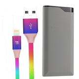 LAX Max Power Bank 20,000mAh  with Apple MFi Certified Lightning to USB Cable (4 Feet) - Rainbow