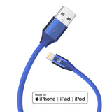 Apple MFi Certified Durable Braided Nylon Lightning to USB Cable for iPhone and iPad