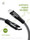 LAX MFi Lightning to USB Type C Cable
