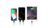 LAX Premium Marble Power Banks 8000mAh with USB Type C input and output