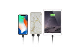 LAX Premium Marble Power Banks 8000mAh with USB Type C input and output