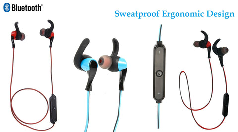 Bluetooth In-ear Sports Earphones Earbuds Headsets For iphone Samsung Universal