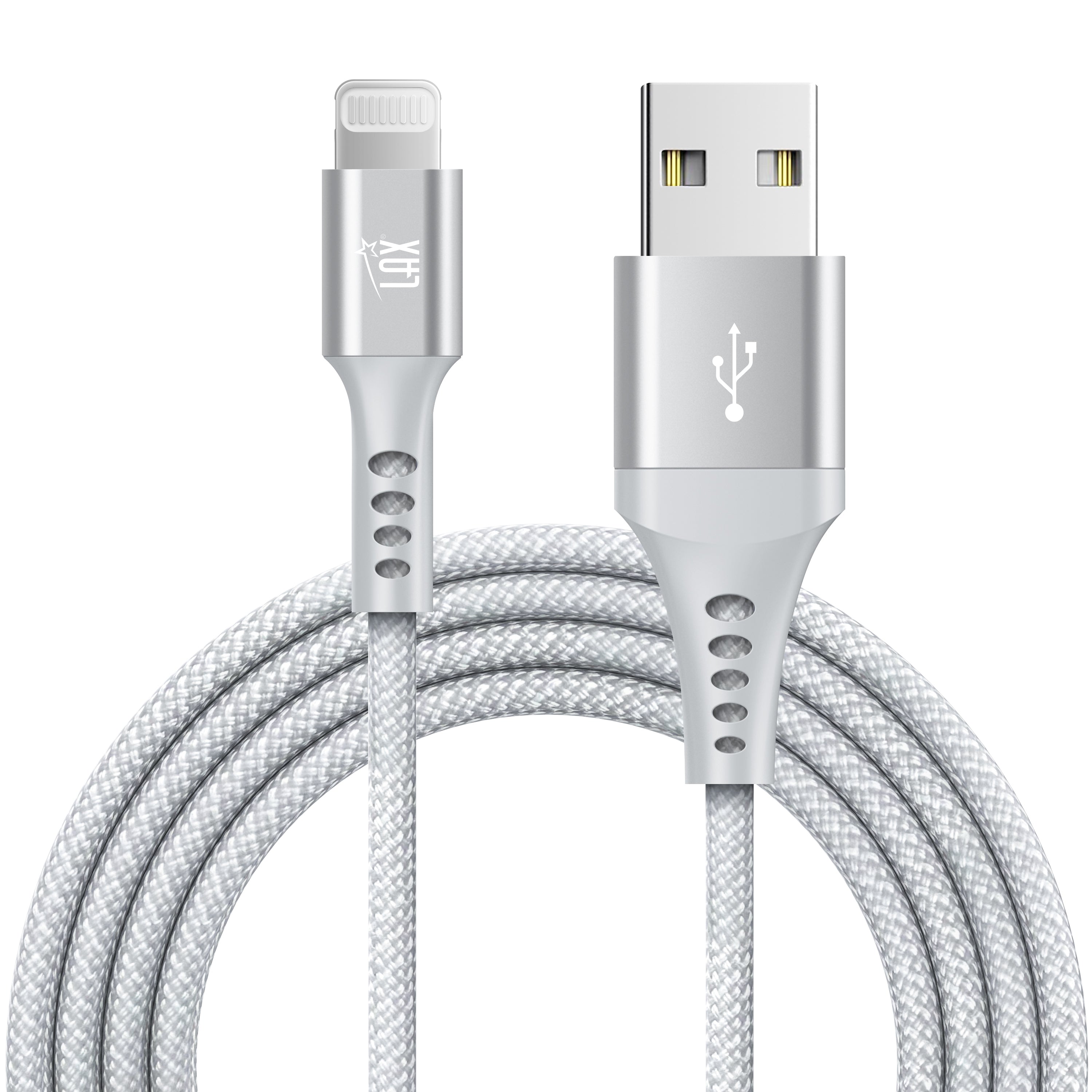 Apple MFi Certified Nylon Mesh USB to Iphone Cables