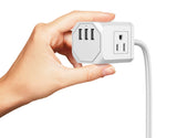 3 Wall Outlets with 3 USB Ports (5ft cord)