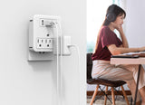 3 Wall Outlets with 4 USB Ports