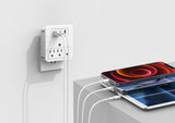 3 Wall Outlets with 4 USB Ports