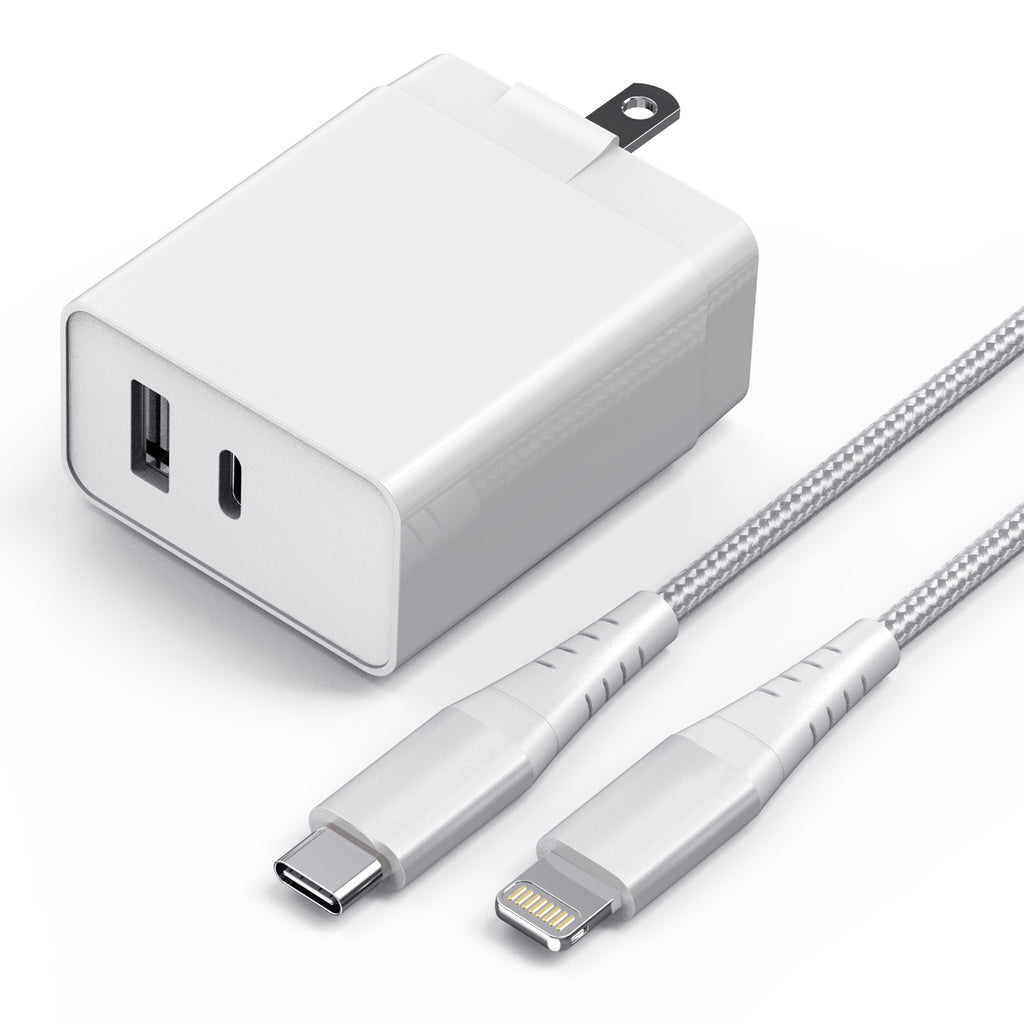 LAX 20W Fast Wall Charger with USB-C to Iphone Cable (6ft)