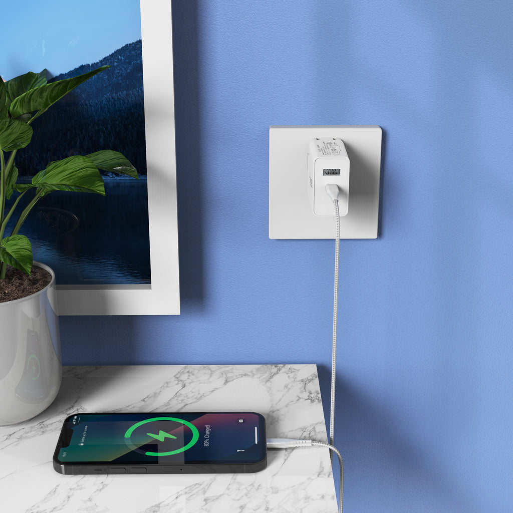 LAX 20W Fast Wall Charger with USB-C to Iphone Cable (6ft)