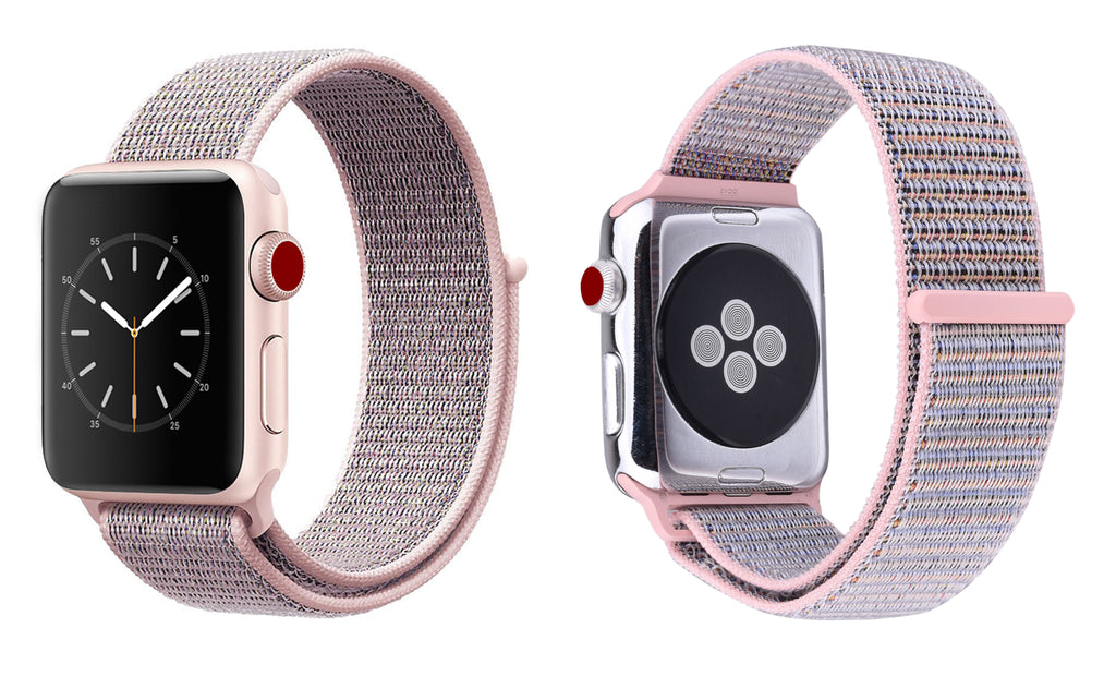 Breathable Nylon Sport Loop Band (Adjustable Velcro) for Apple Watch Series 1/2/3 Sport, Edition