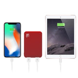 LAX Rubberized 6600mAh Dual USB Compact Power Bank