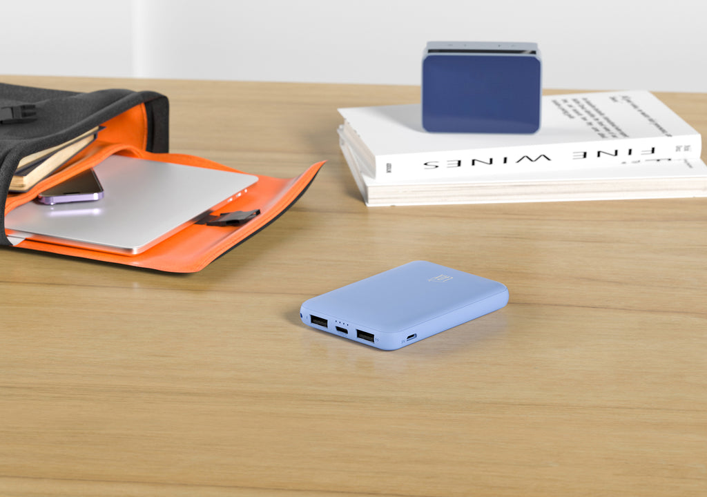 LAX 6600mAh Mini Power Bank – Fast Charging with USB-C & Dual USB-A | iPhone, Android, iPad Compatible