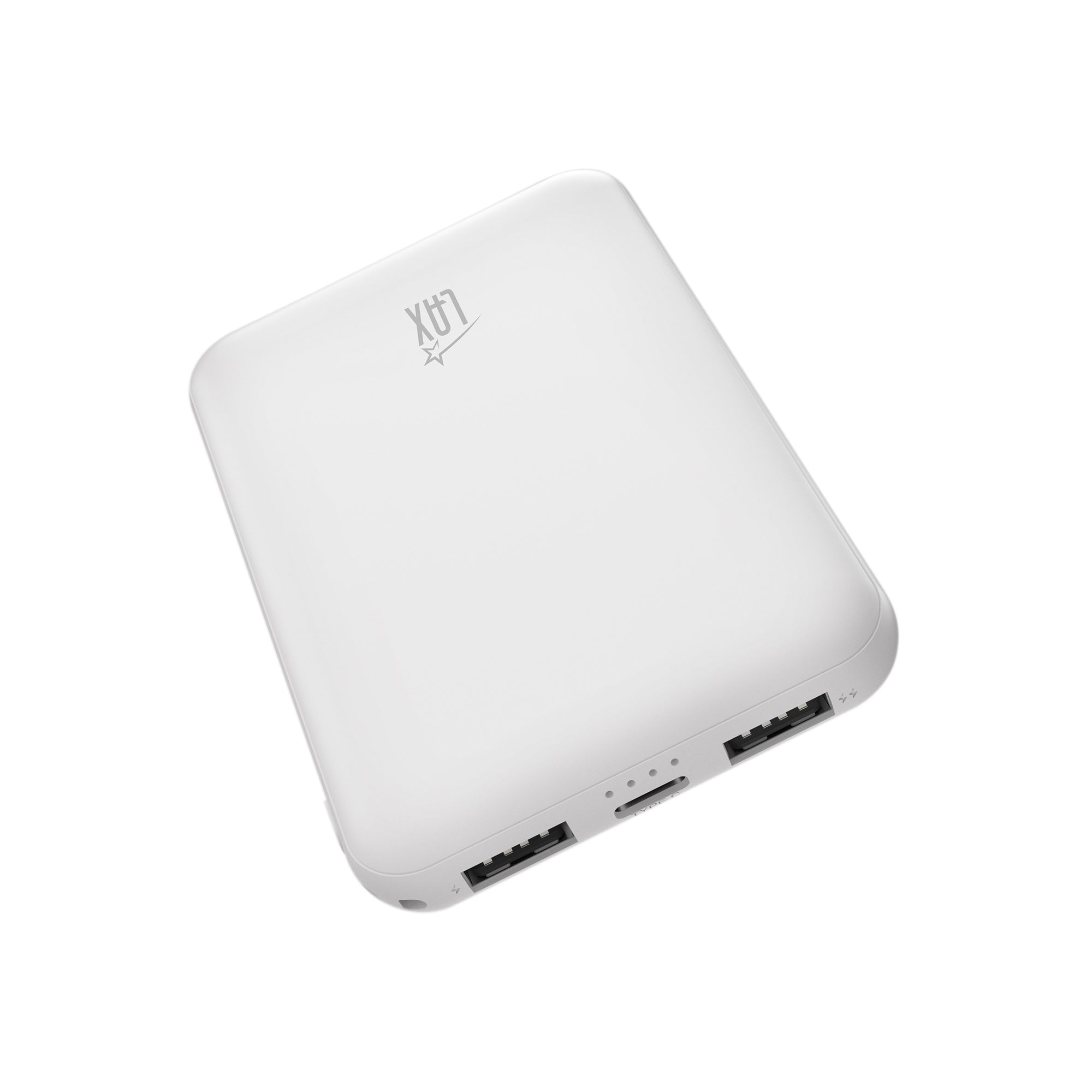 LAX 6600mAh Mini Power Bank – Fast Charging with USB-C & Dual USB-A | iPhone, Android, iPad Compatible