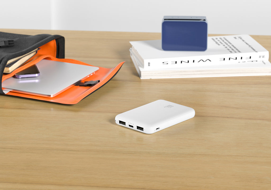 LAX 6600mAh Mini Power Bank – Fast Charging with USB-C & Dual USB-A | iPhone, Android, iPad Compatible