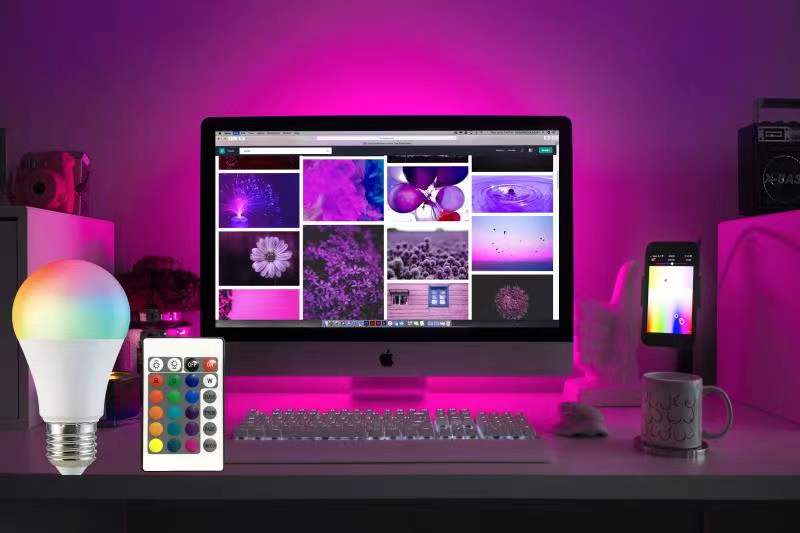 2-Pack Smart Home Multi-Color LED A19 Bulb 5W