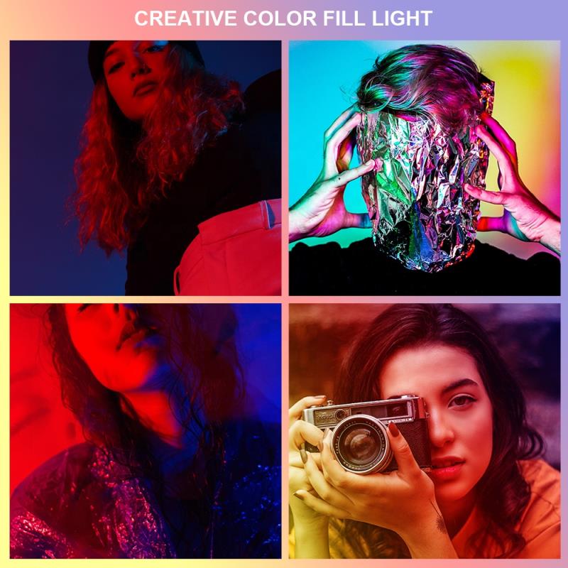 Multi-Color LED Selfie Ring Light with Small Tripod