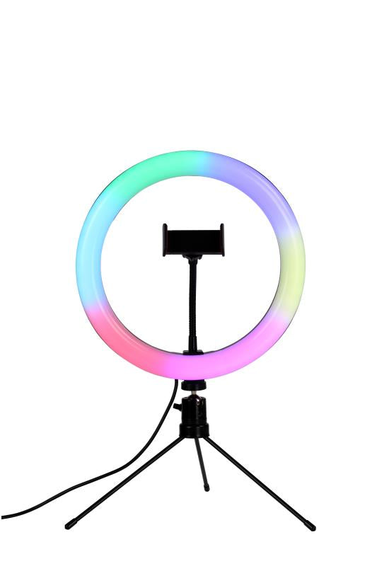 Multi-Color LED Selfie Ring Light with Small Tripod