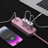 LAX Multi Outlet Surge Protector - 2 Outlets 1 USB Ports 1 USB C with 5Ft Cable -  Fast Charging Ports, Wall Mount, Heavy Duty – Easy to Use for Home, Office and Travelling