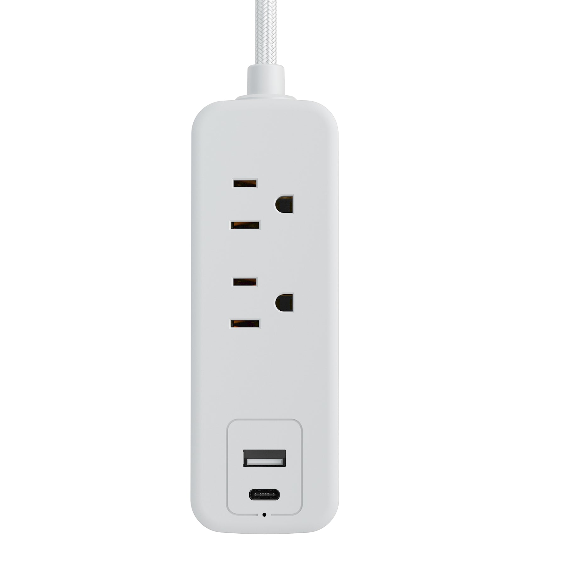 LAX Multi Outlet Surge Protector - 2 Outlets 1 USB Ports 1 USB C with 5Ft Cable -  Fast Charging Ports, Wall Mount, Heavy Duty – Easy to Use for Home, Office and Travelling