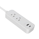 LAX Multi Outlet Surge Protector - 2 Outlets 1 USB Ports 1 USB C with 5Ft Cable -  Fast Charging Ports, Wall Mount, Heavy Duty – Easy to Use for Home, Office and Travelling