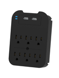 Surge Protector 6 Wall Outlets and 2 USB Ports