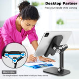 Universal Angle & Height Adjustable Tablet and Smartphone Desktop Stand