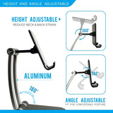 Universal Adjustable Angle Desktop Stand for Smartphones & Tablets (From 4" to 12.9") - Foldable