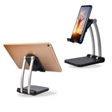 Universal Adjustable Angle Desktop Stand for Smartphones & Tablets (From 4" to 12.9") - Foldable