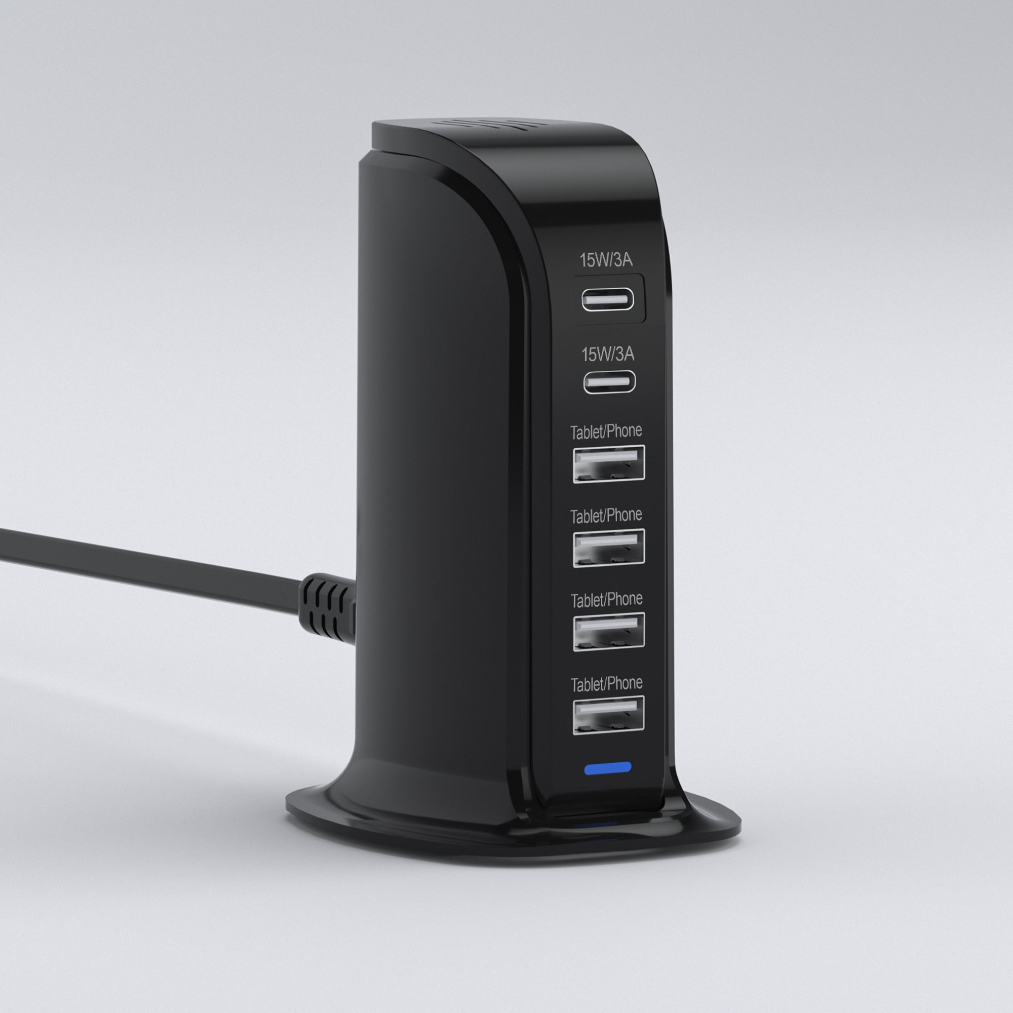 Rapid Charge 6-Port USB-C & USB-A Desktop Charging Tower