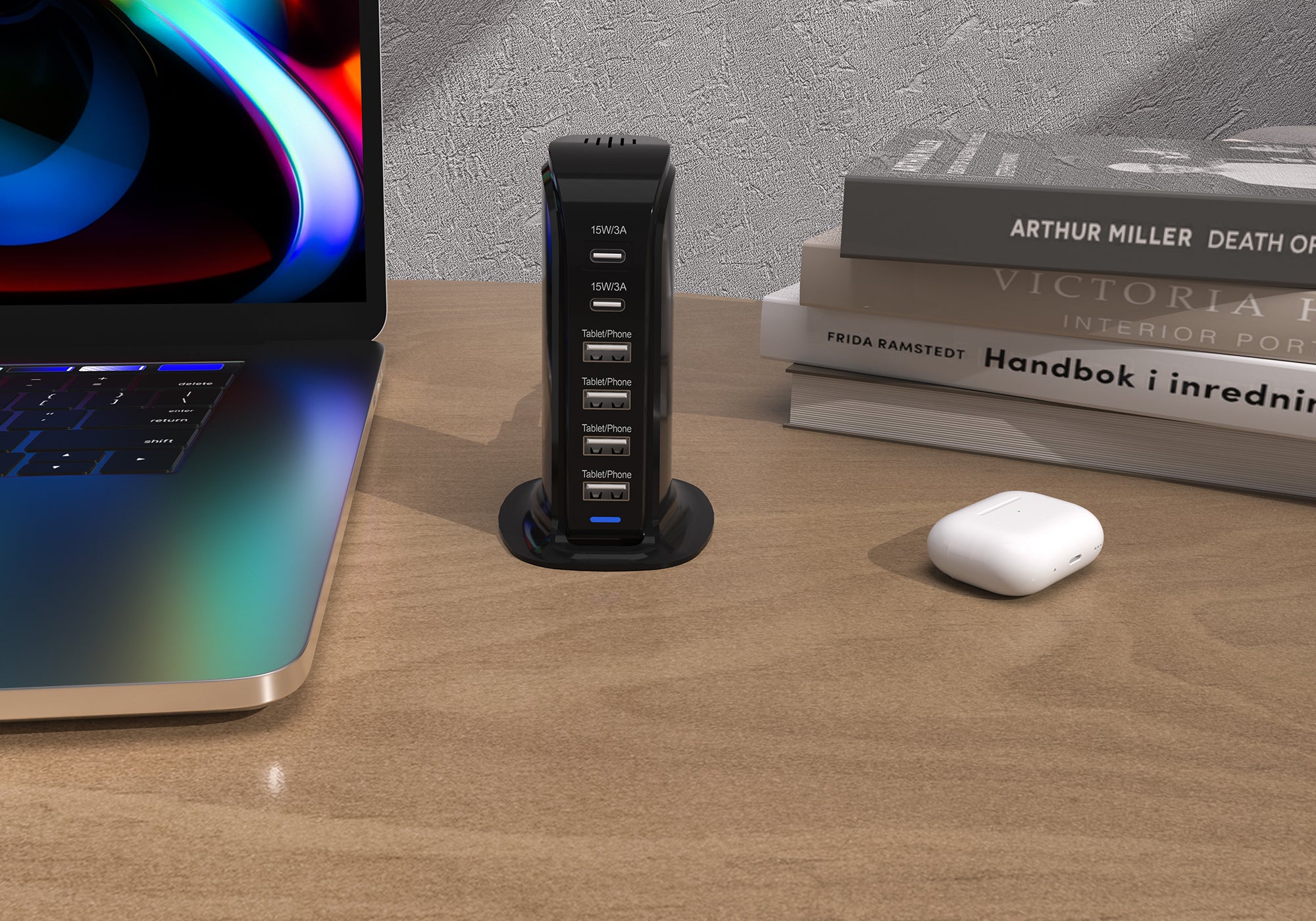 Rapid Charge 6-Port USB-C & USB-A Desktop Charging Tower